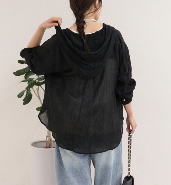 fredy emue「リネン混楊柳フーディシャツ」|シャツ・ブラウス|