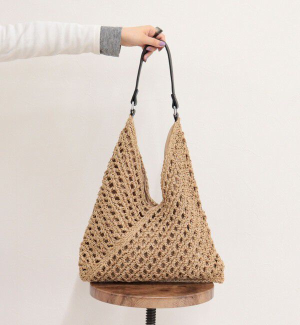 fredy emue「ミックスヤーンペーパー三角バッグ」|ショルダー・メッセンジャー|