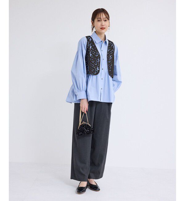 Rope&rsquo;Picnic「フラワーレースベスト」|ベスト・ジレ|