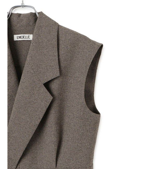 ADAM ET ROPE'「【EMOELLE】スリーブレスオールインワン メランジ」|オールインワン|