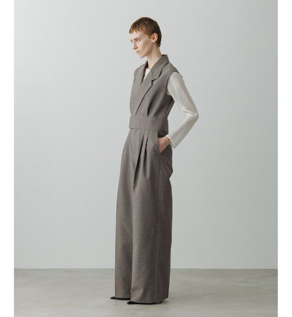 ADAM ET ROPE'「【EMOELLE】スリーブレスオールインワン メランジ」|オールインワン|