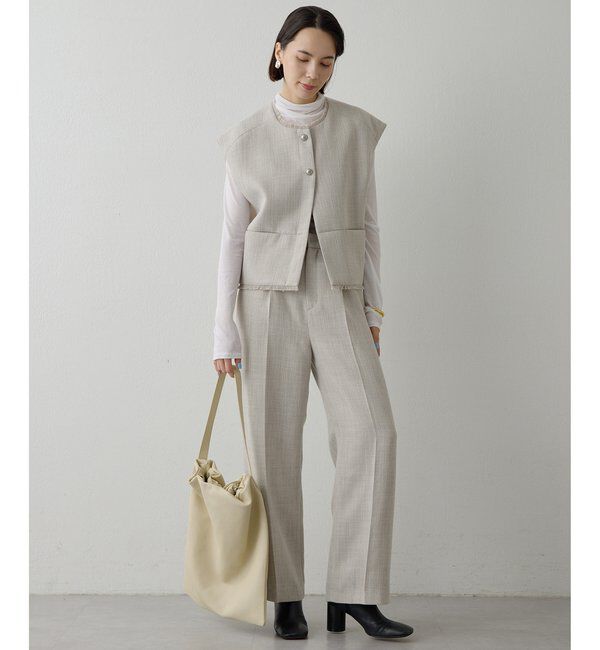 THE PAUSE「【THE PAUSE】ツイードタックパンツ」|チノ|