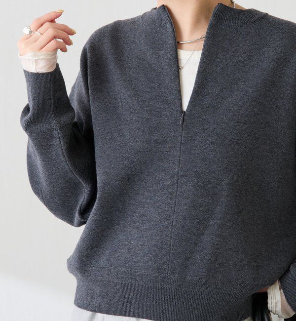  「《総売上数1.6万枚突破！》ジップスウェットライクニット」|ニット・セーター|