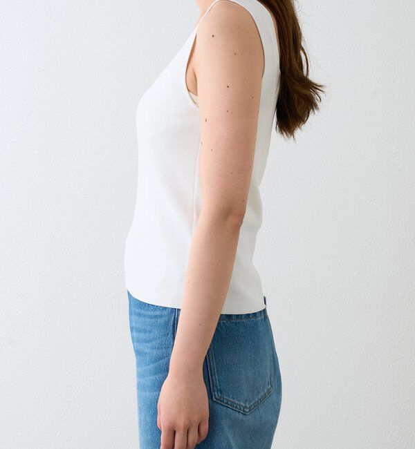  「予約【接触冷感機能付き】クールタッチ2wayニットタンクトップ」|ニット・セーター|