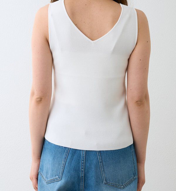  「予約【接触冷感機能付き】クールタッチ2wayニットタンクトップ」|ニット・セーター|