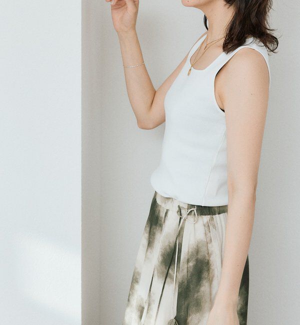  「予約【接触冷感機能付き】クールタッチ2wayニットタンクトップ」|ニット・セーター|