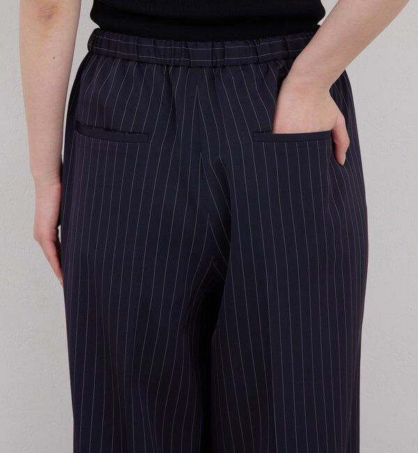  「【手洗い可】ストライプイージーパンツ」|チノ|