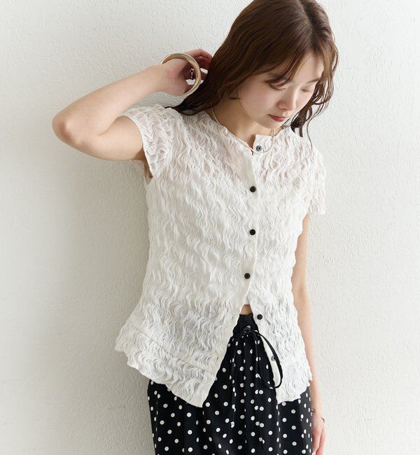  「エアリーシャーリングブラウス」|シャツ・ブラウス|