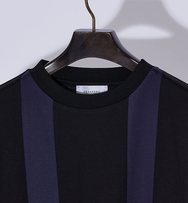 ABAHOUSE「パネルストライプ Tシャツ」|Tシャツ・カットソー|