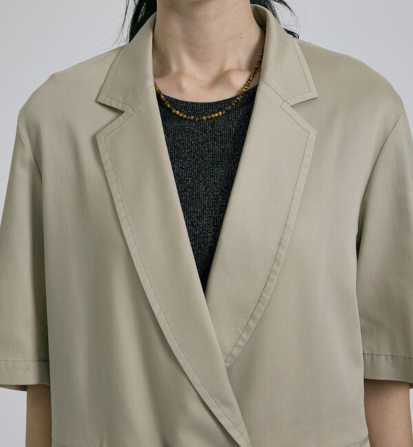 qualite「【接触冷感＆セットアップ対応】ライトデニムハーフスリーブジャケット」|その他|