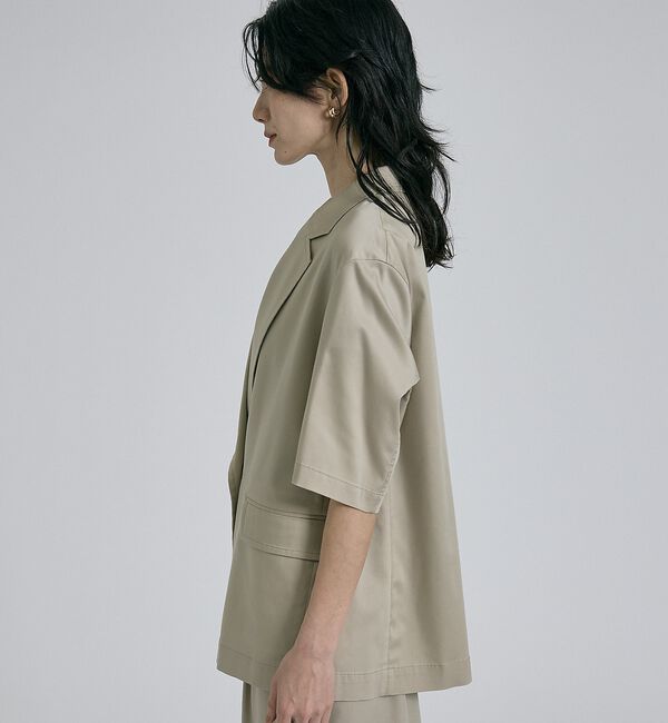 qualite「【接触冷感＆セットアップ対応】ライトデニムハーフスリーブジャケット」|その他|