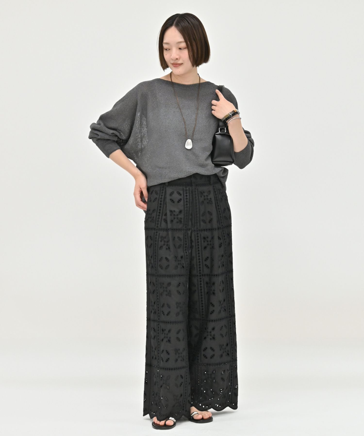 qualite「【大人気アイテムが進化して新登場！】camifine ニットプルオーバー」|Tシャツ・カットソー|