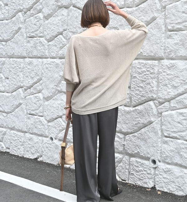 qualite「【大人気アイテムが進化して新登場！】camifine ニットプルオーバー」|Tシャツ・カットソー|