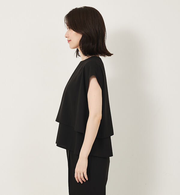 abahouse mavie「【エニデイカセット・サマー】ジョーゼットタックフレアーブラウス」|シャツ・ブラウス|