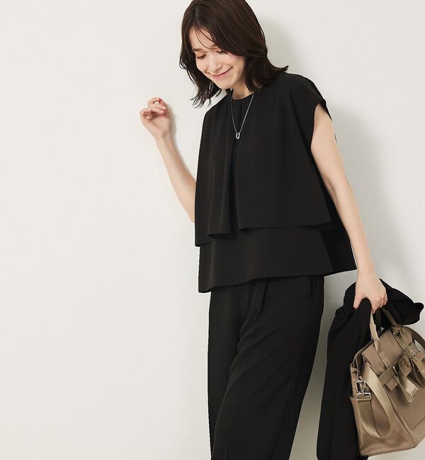 abahouse mavie「【エニデイカセット・サマー】ジョーゼットタックフレアーブラウス」|シャツ・ブラウス|