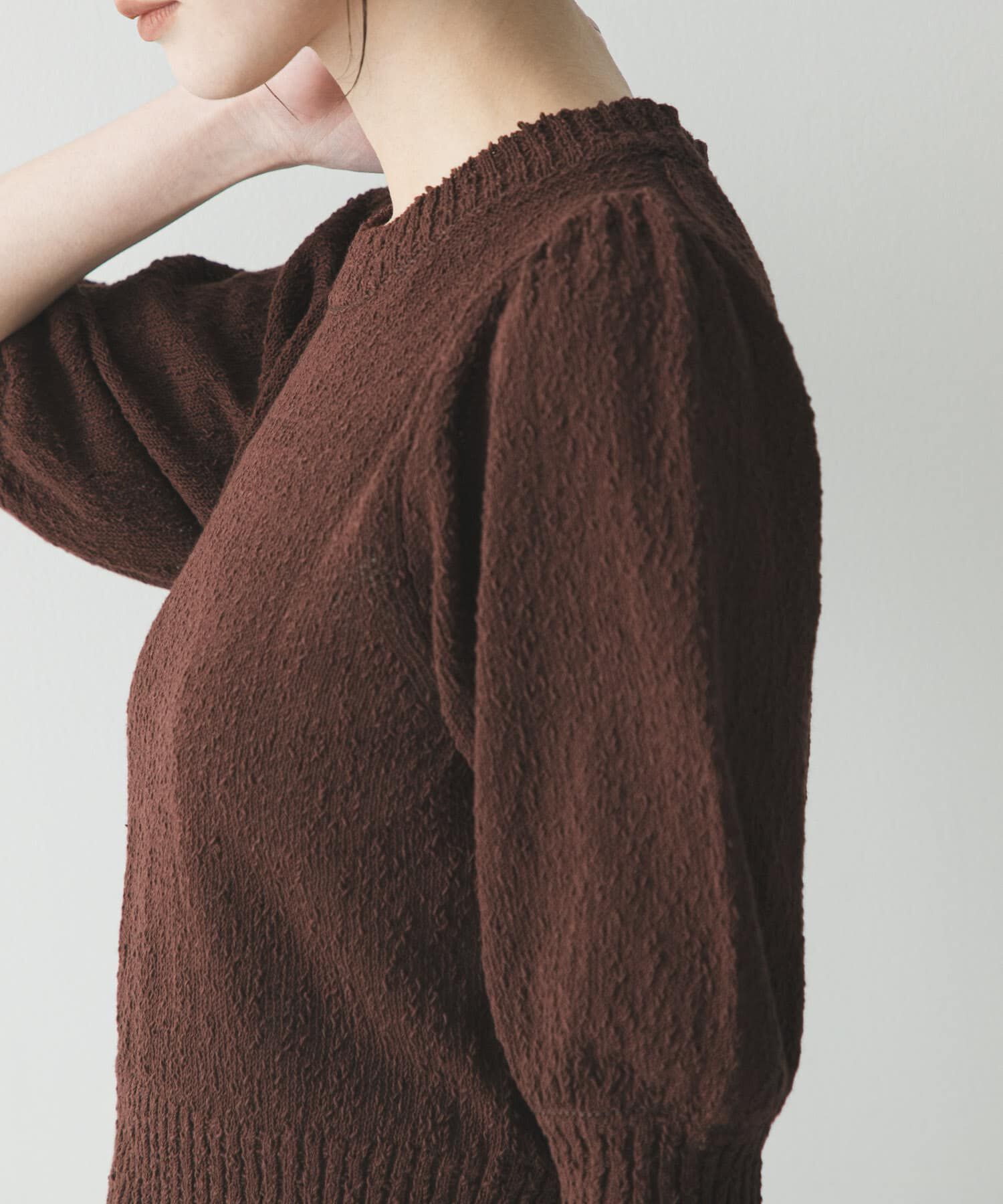 URBAN RESEARCH「ボリューム袖ショート丈ニット」|ニット・セーター|