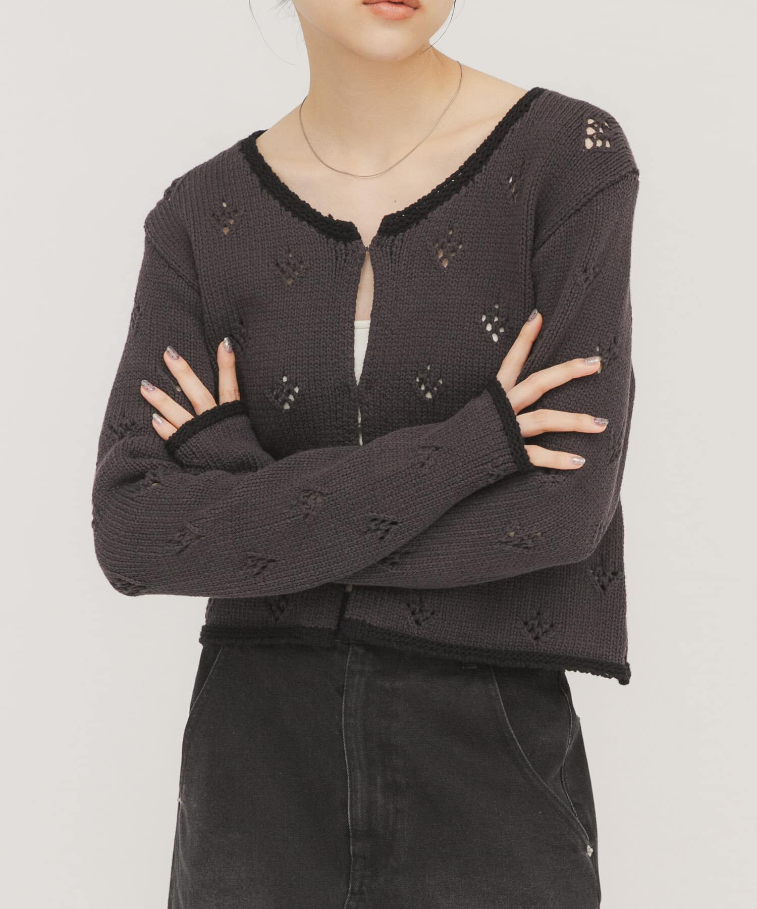  「アイレットコンパクトカーディガン」|カーディガン|