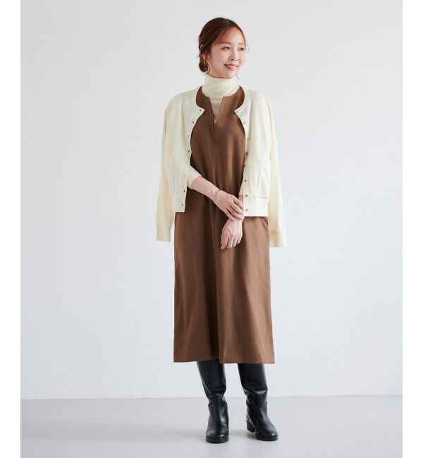  「カルゼキーネックジャンパースカート」|ジャンパースカート|