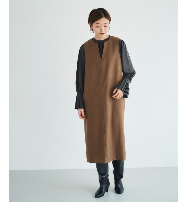  「カルゼキーネックジャンパースカート」|ジャンパースカート|