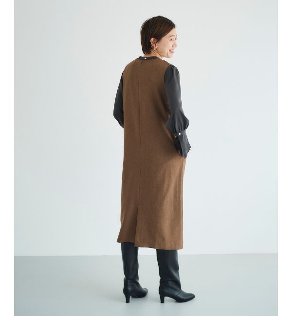  「カルゼキーネックジャンパースカート」|ジャンパースカート|