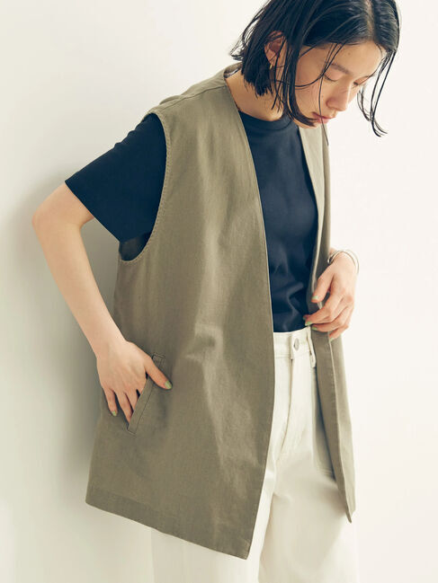 AMERICAN HOLIC「リネンブレンドジレベスト」|ベスト・ジレ|