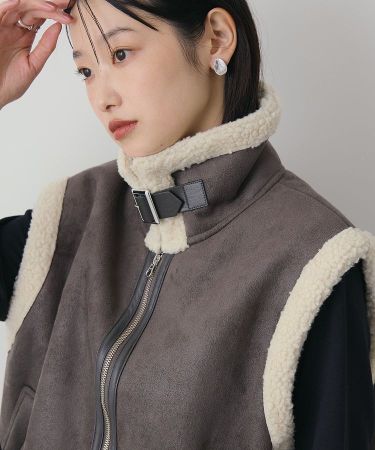 AMERICAN HOLIC「ムートンライクベスト」|ベスト・ジレ|