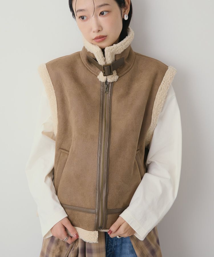 AMERICAN HOLIC「ムートンライクベスト」|ベスト・ジレ|