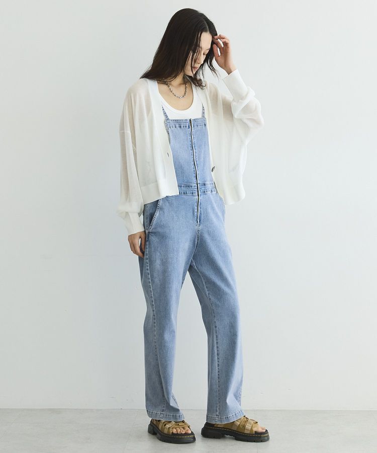 GARAGE OF GOOD CLOTHING「フロントZIPデニムサロペット」|オールインワン|