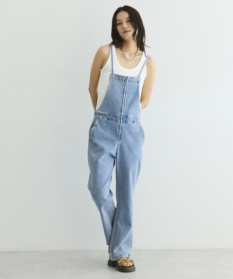 GARAGE OF GOOD CLOTHING「フロントZIPデニムサロペット」|オールインワン|
