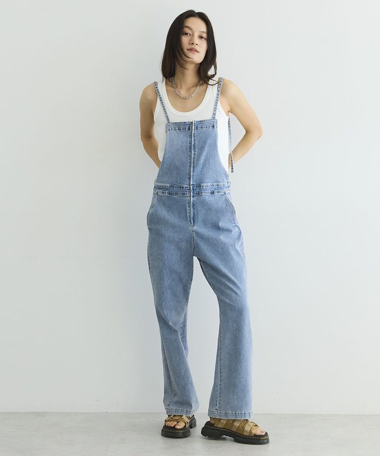 GARAGE OF GOOD CLOTHING「フロントZIPデニムサロペット」|オールインワン|