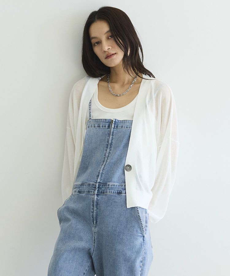 GARAGE OF GOOD CLOTHING「フロントZIPデニムサロペット」|オールインワン|