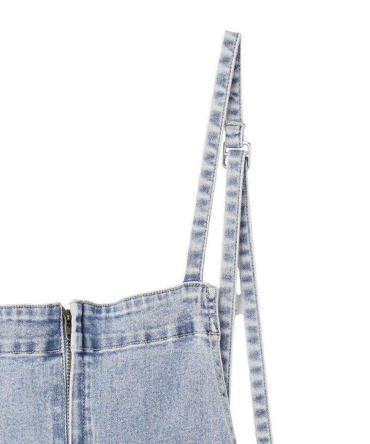 GARAGE OF GOOD CLOTHING「フロントZIPデニムサロペット」|オールインワン|