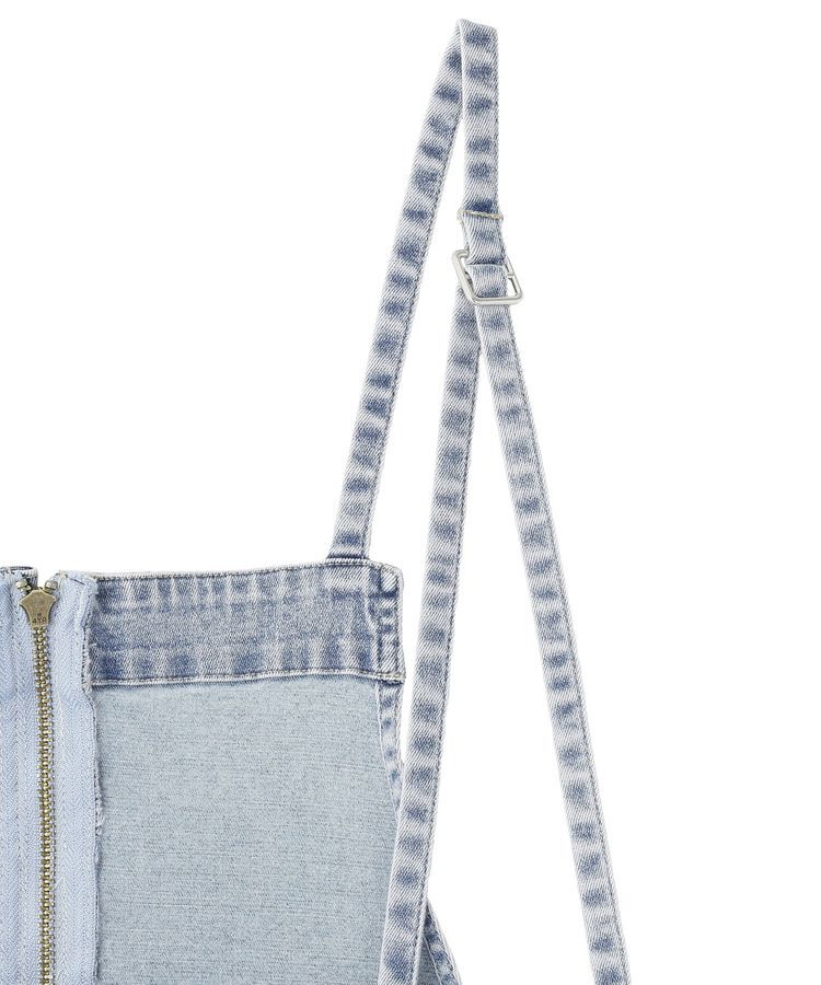 GARAGE OF GOOD CLOTHING「フロントZIPデニムサロペット」|オールインワン|