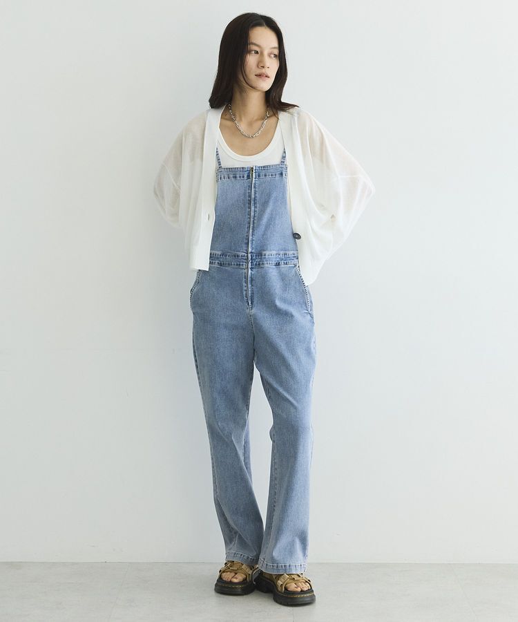 GARAGE OF GOOD CLOTHING「フロントZIPデニムサロペット」|オールインワン|