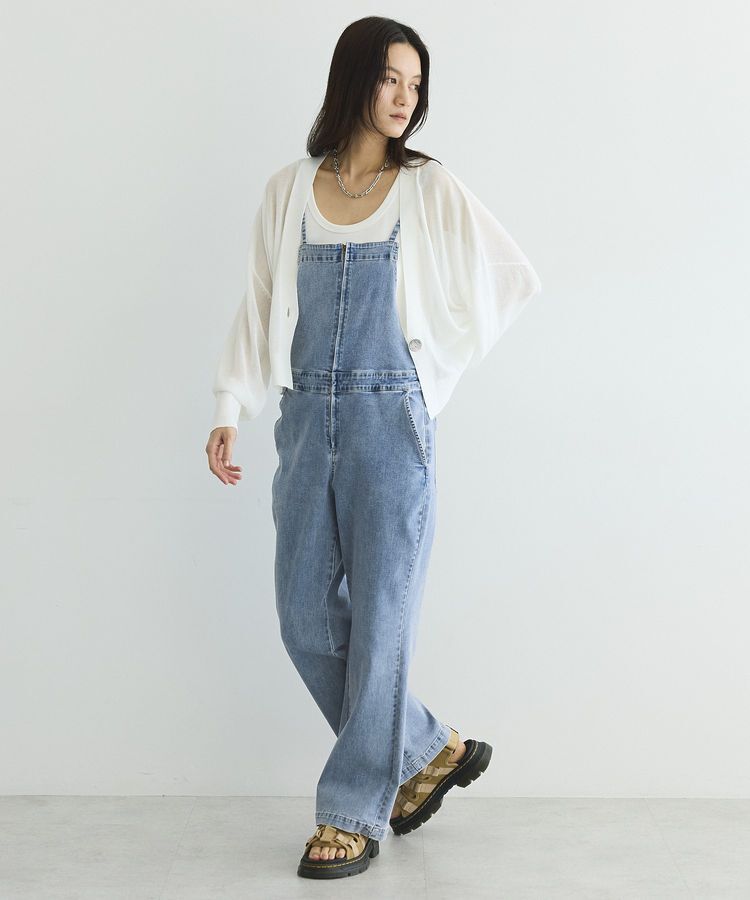 GARAGE OF GOOD CLOTHING「フロントZIPデニムサロペット」|オールインワン|
