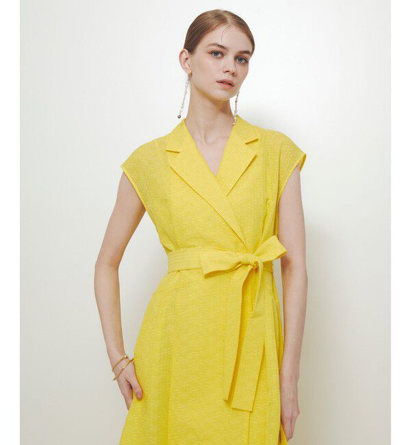 LOULOU WILLOUGHBY「◇【LOULOU WILLOUGHBY】シアージャガードテーラーワンピース」|ワンピース|イエロー