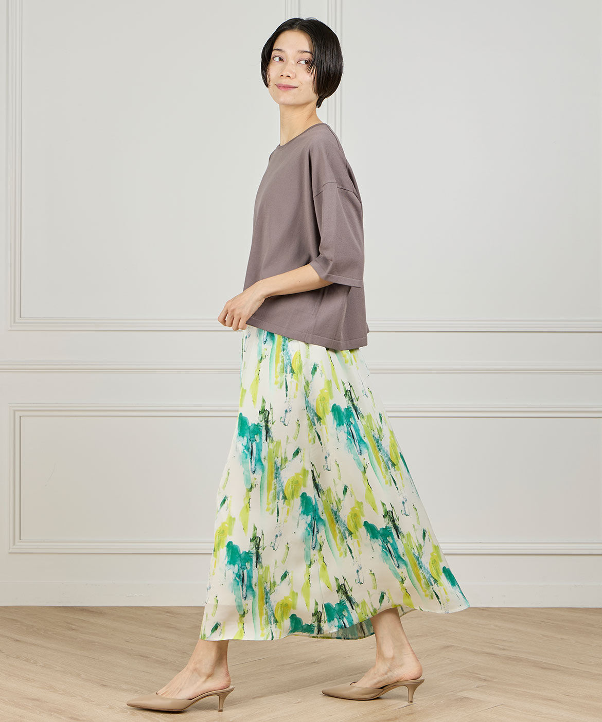 INED「Tシャツ風ニット」|ニット・セーター|