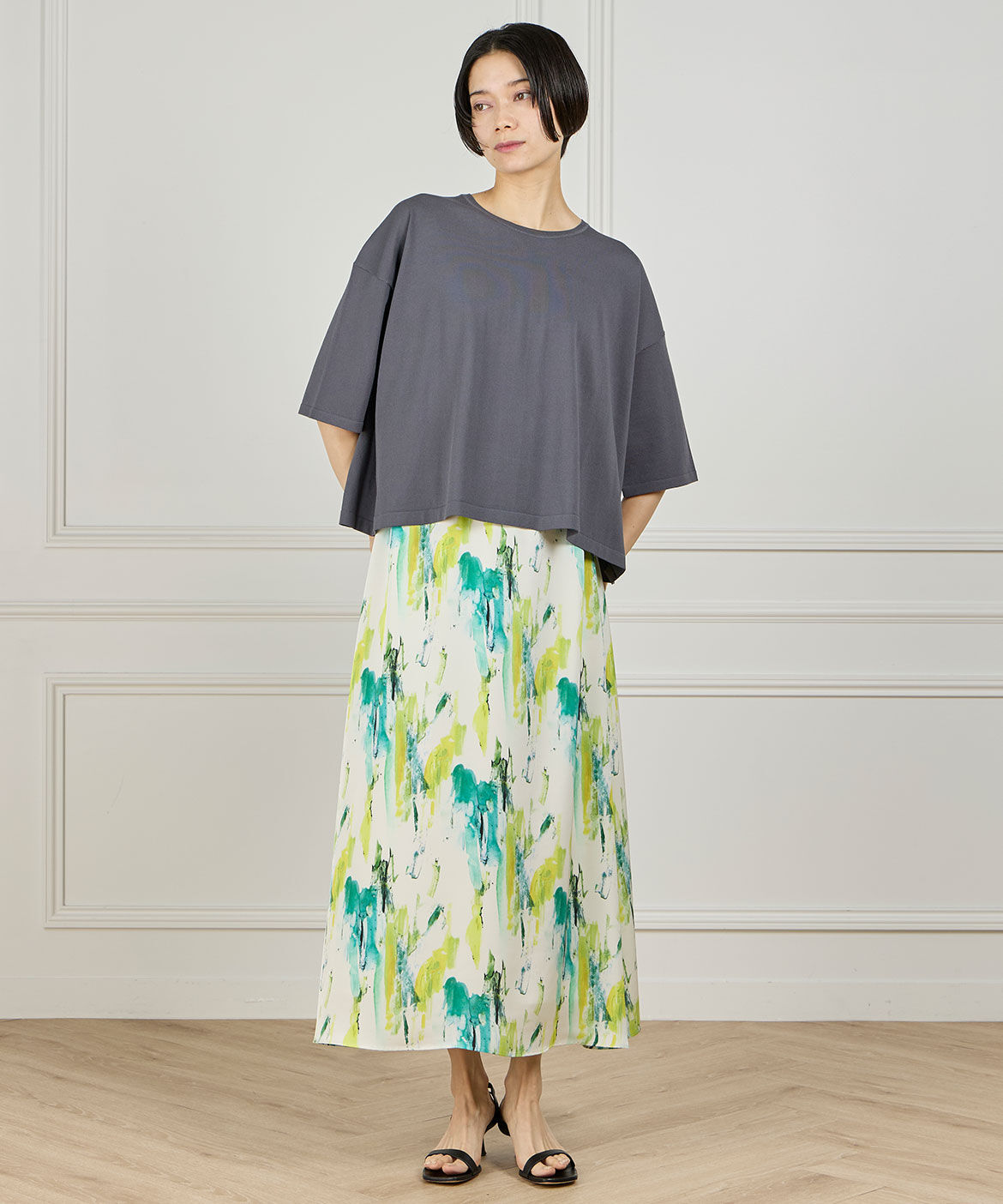 INED「Tシャツ風ニット」|ニット・セーター|