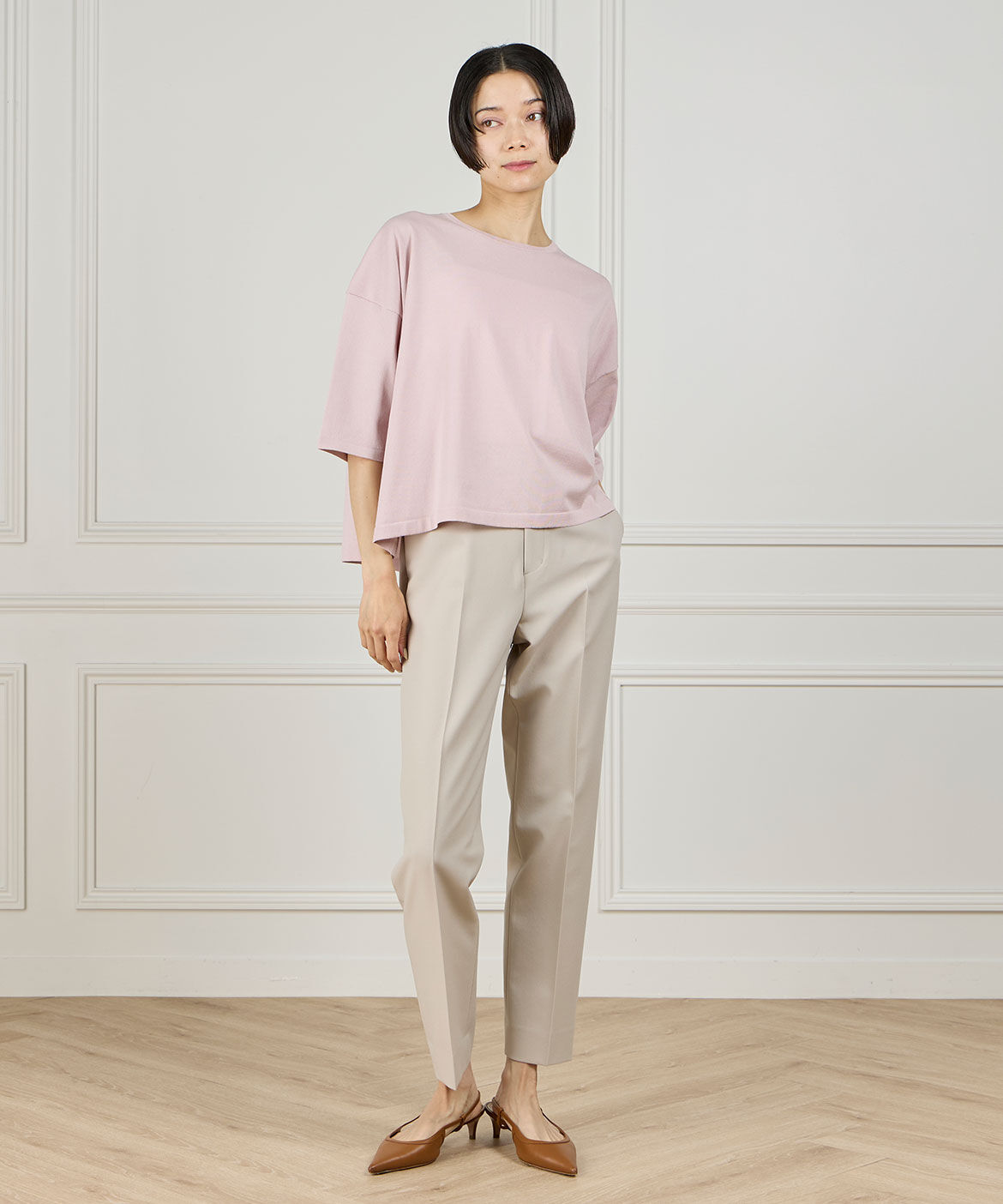 INED「Tシャツ風ニット」|ニット・セーター|