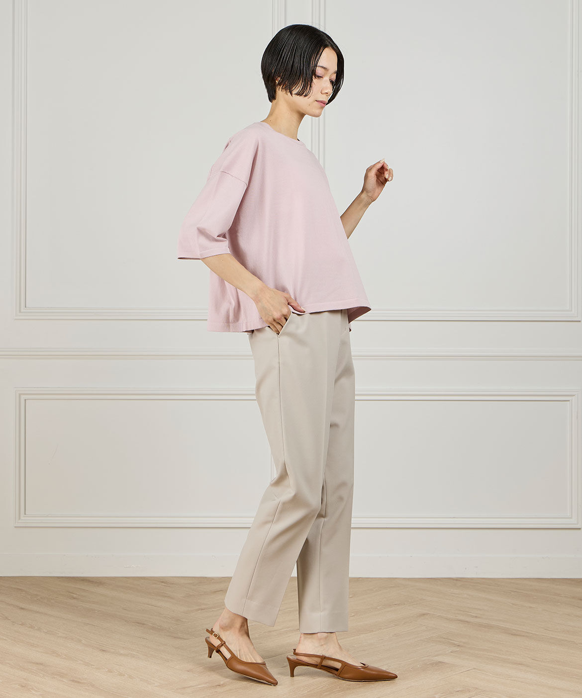 INED「Tシャツ風ニット」|ニット・セーター|