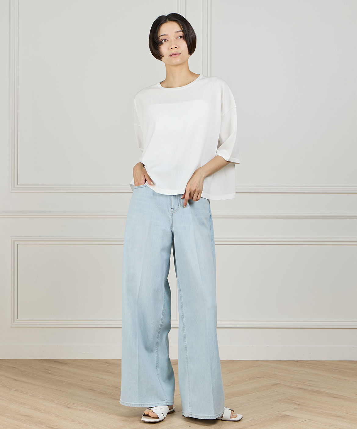 INED「Tシャツ風ニット」|ニット・セーター|