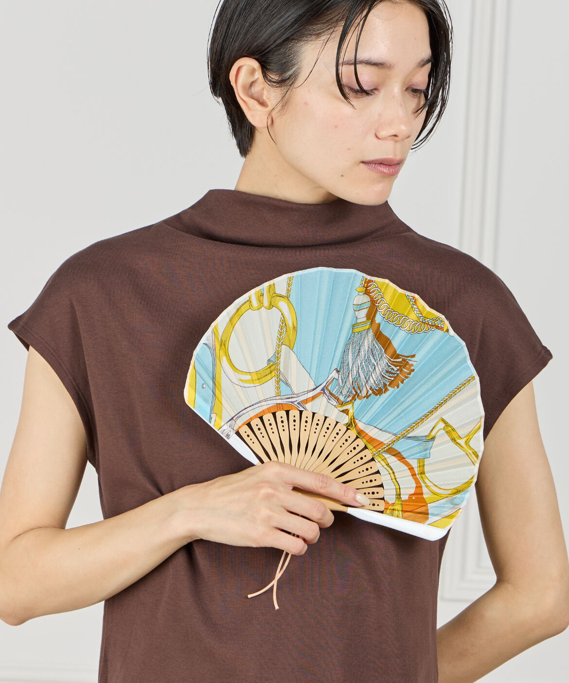 FAVORITE SUKINAMONO「スカーフ柄シルク扇子 ピルエット《manipuri》」|その他|