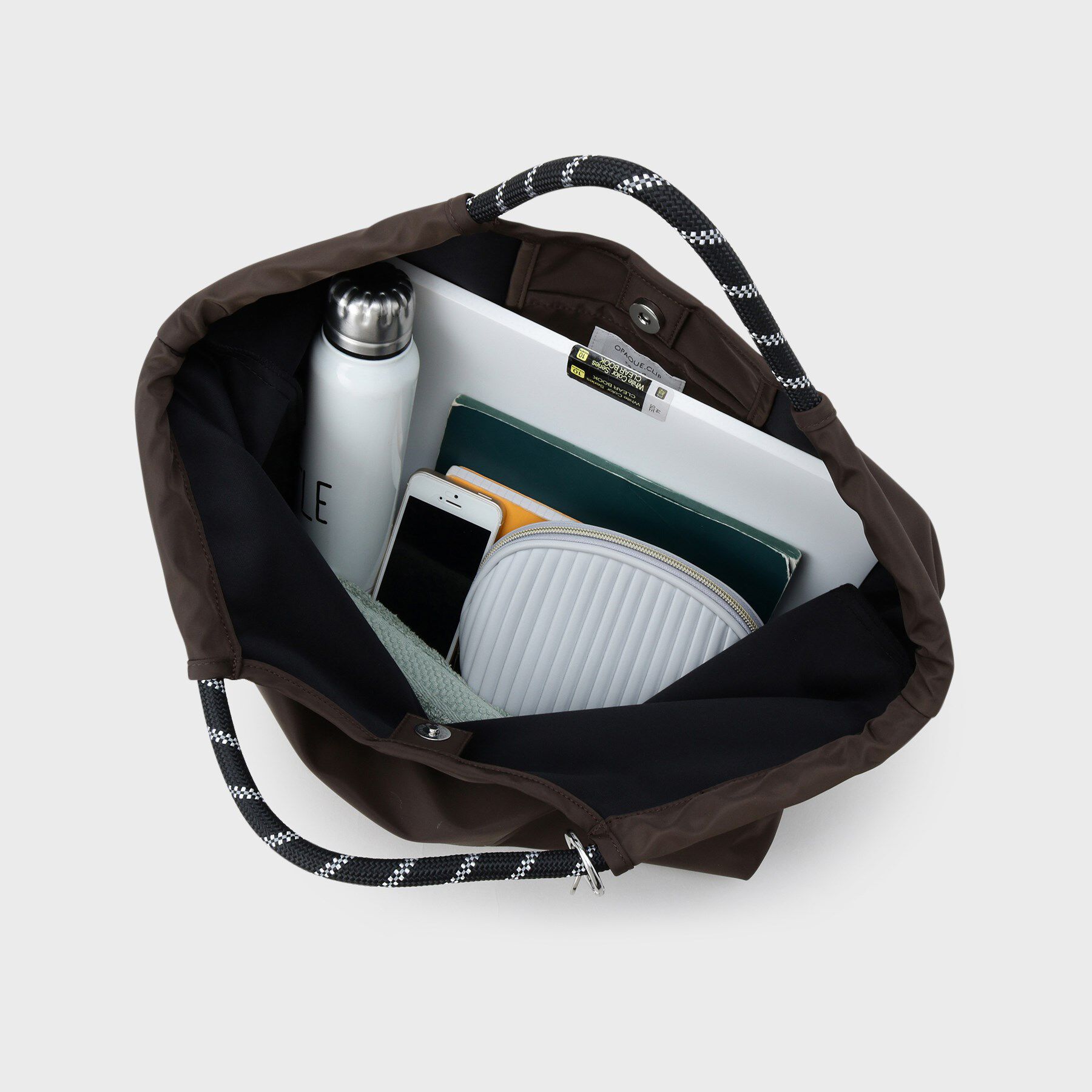 OPAQUE.CLIP「ロープハンドルドロストミドルトートバッグ【軽量／A4サイズ対応】」|トートバッグ|