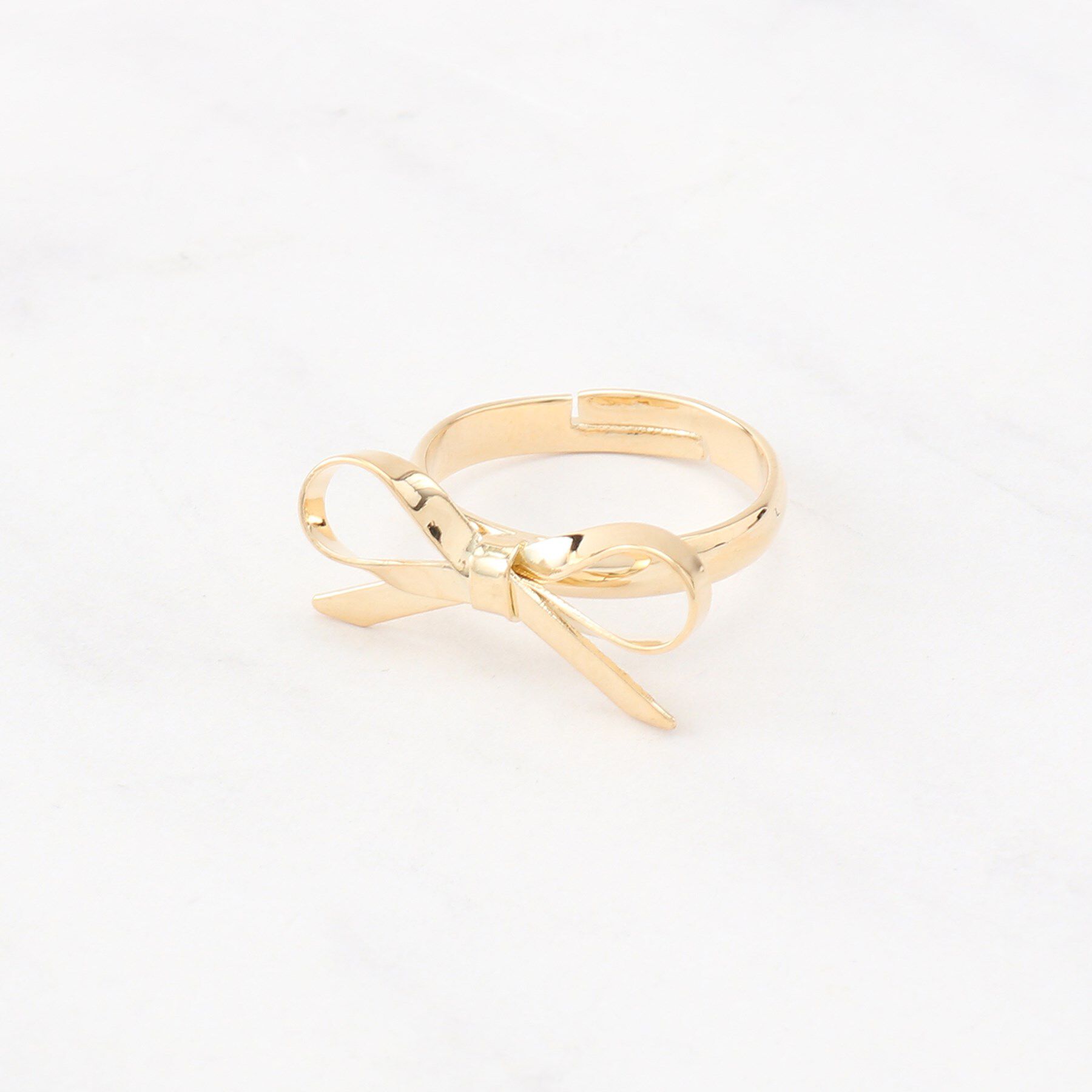 Couture broach「ノットリボンゴールドリング」|リング|