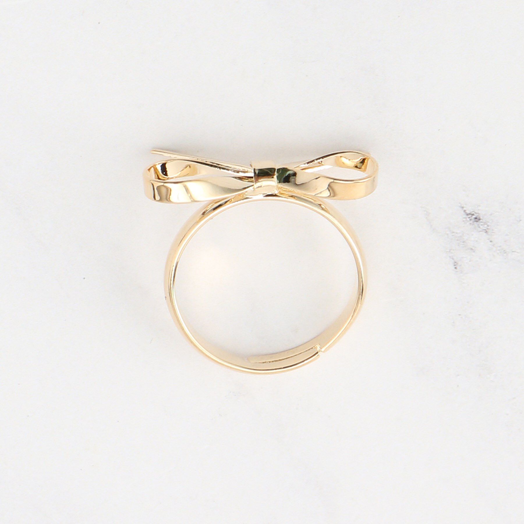 Couture broach「ノットリボンゴールドリング」|リング|