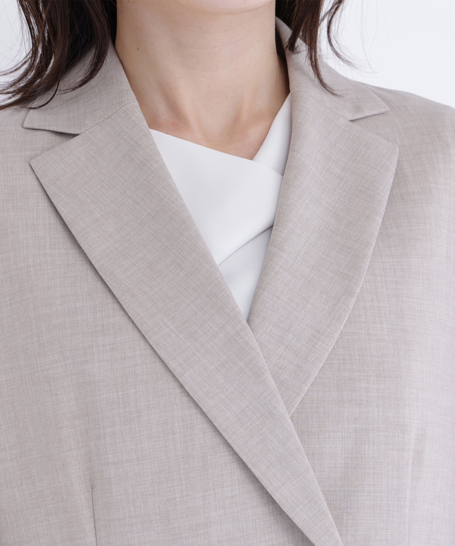  「リネンライク SETUP ダブルボタンジャケット」|その他|