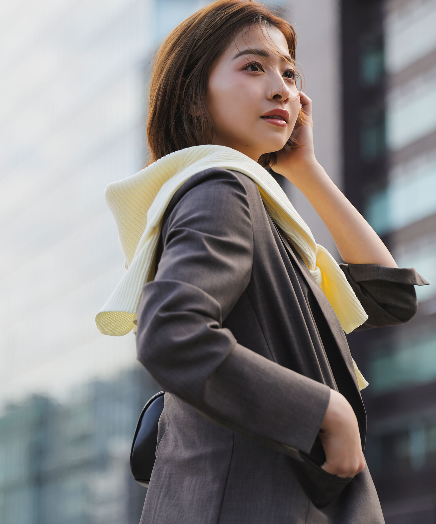  「リネンライク SETUP ダブルボタンジャケット」|その他|