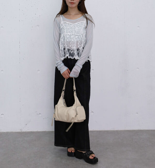 archives「刺?レースペプラムビスチェ&times;シアーカットＴＯＰＳ」|カーディガン|