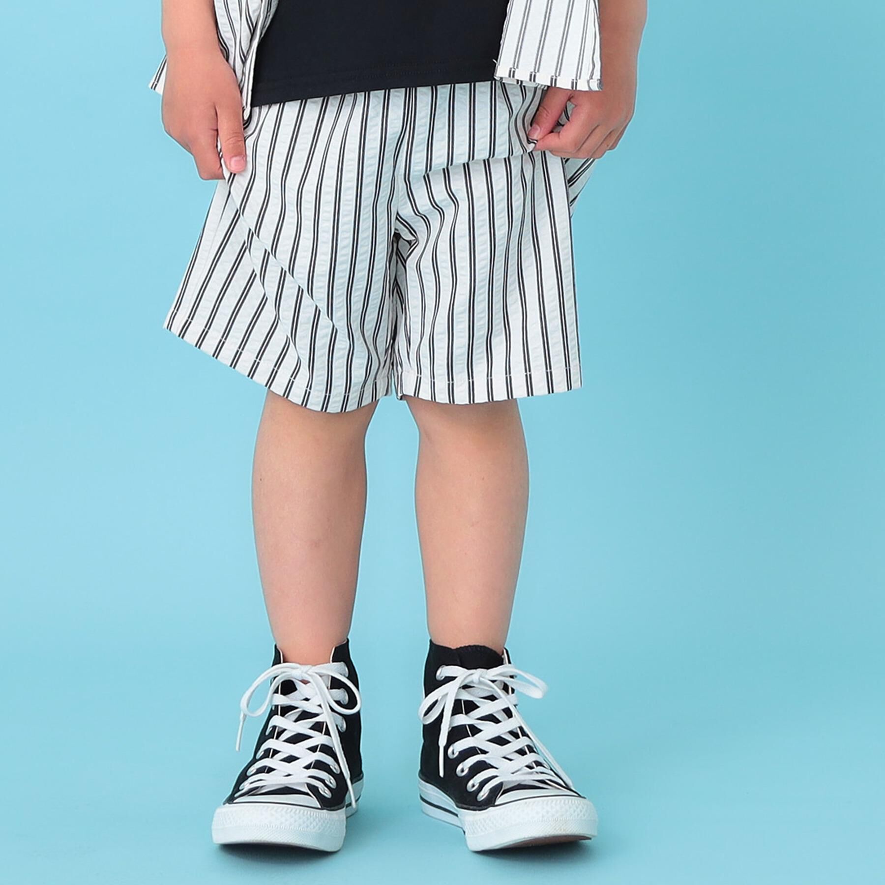 SHOO･LA･RUE「【110-140cm】サッカーストライプハーフパンツ」|その他|