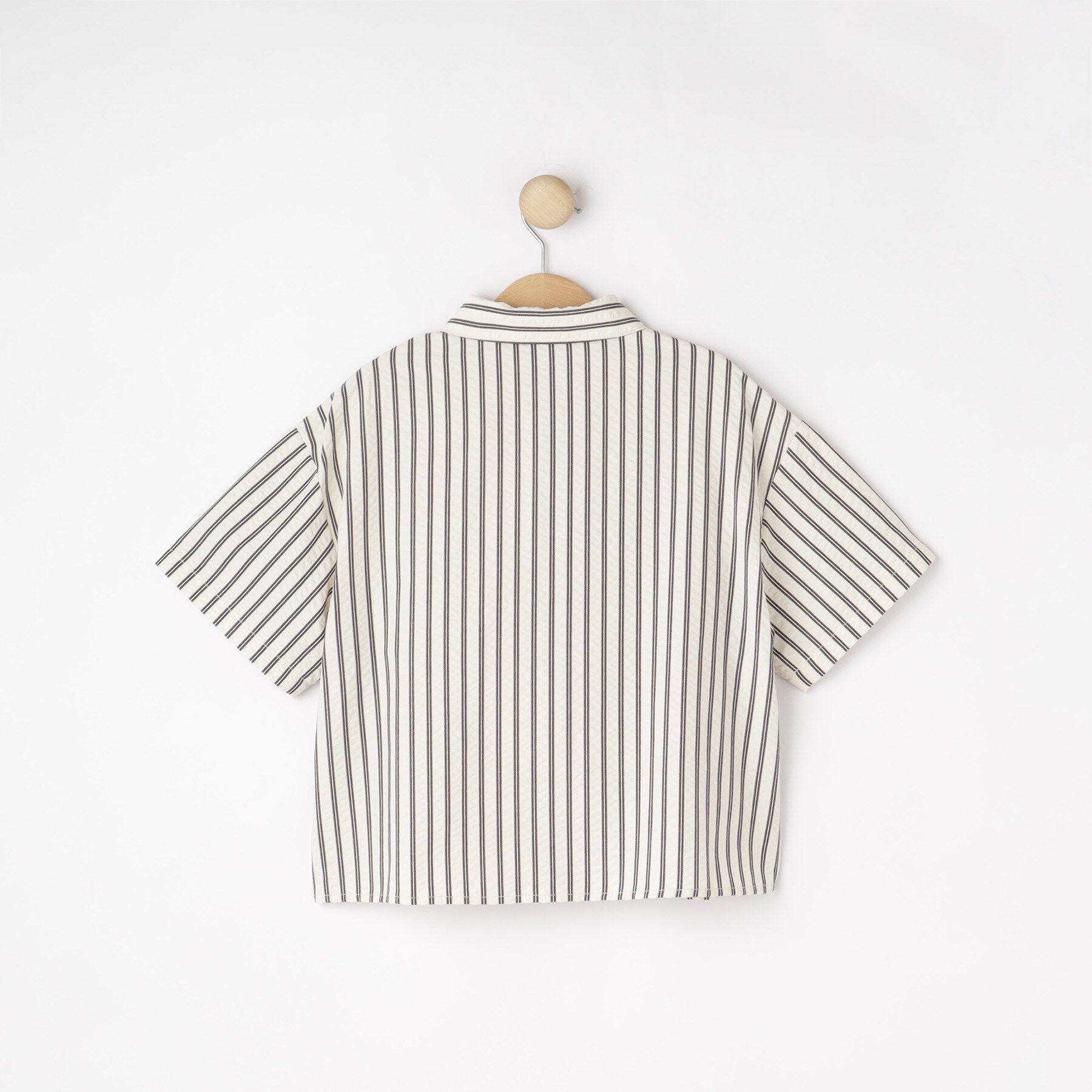 SHOO･LA･RUE「【セットアップ可能/親子リンク】サッカーストライプシャツ」|シャツ・ブラウス|